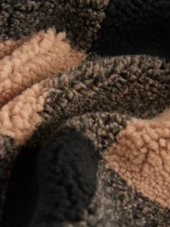 Buffalo Noir/Fauve - Veste-chemise à carreaux en polaire Borg (3-16ans)