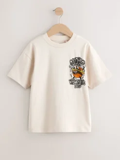Burger de personnage Beige Sable - T-shirt graphique Manches courtes Relaxed Fit (3-16yrs)