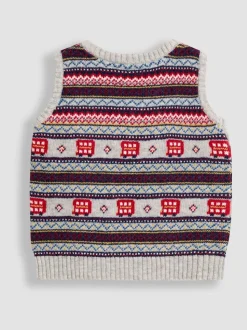 Bus londonien gris - Débardeur JoJo Maman Bébé Fair Isle