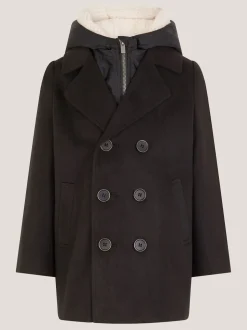 Caban à capuche Monsoon zippé