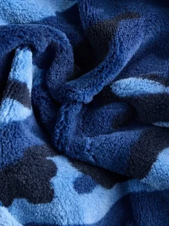 Camouflage bleu/bleu marine - Pyjama en laine polaire (1.5-16ans)