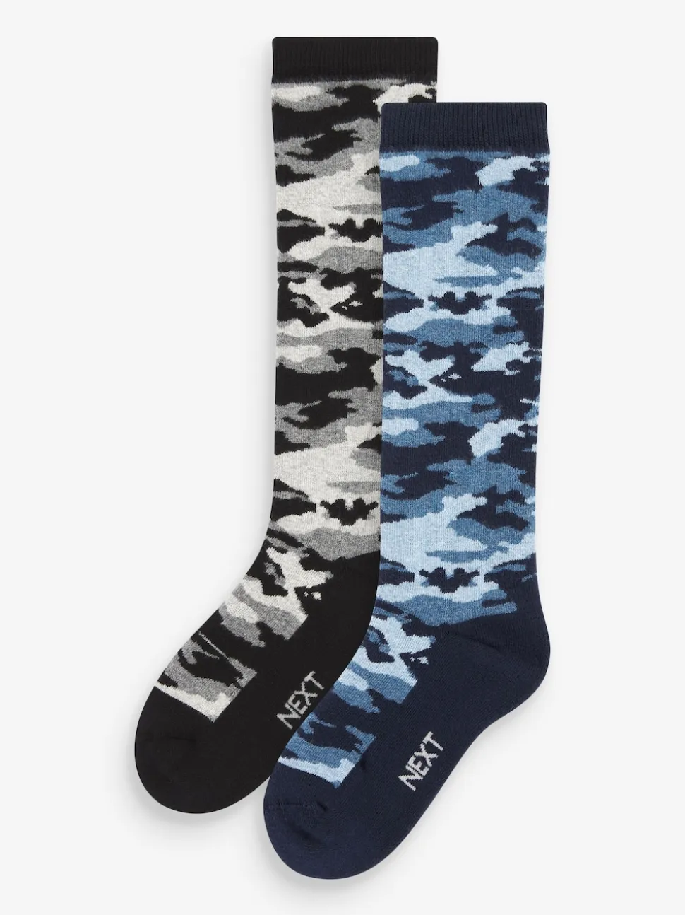 Camouflage gris/bleu - Lot de 2 paires de chaussettes pour bottes