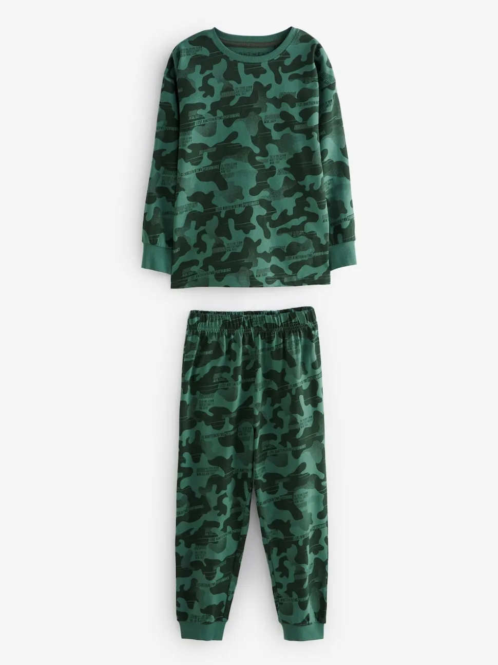 Camouflage gris/bleu/vert - Lot de 3 pyjamas à manches longues (3-16ans)