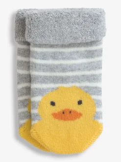 Canard gris chiné - JoJo Maman Bébé 2-Lot Bébé Chaussettes