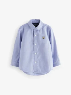 Caractère bleu - Chemise Oxford à manches longues (3mths-7yrs)