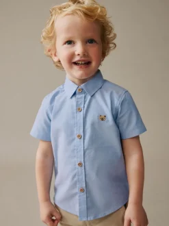 Caractère bleu - Chemise Oxford à manches longues (3mths-7yrs)