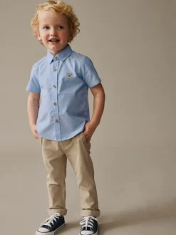 Caractère bleu - Chemise Oxford à manches longues (3mths-7yrs)