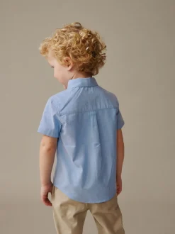 Caractère bleu - Chemise Oxford à manches longues (3mths-7yrs)