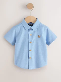 Caractère bleu - Chemise Oxford à manches longues (3mths-7yrs)