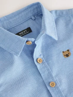 Caractère bleu - Chemise Oxford à manches longues (3mths-7yrs)