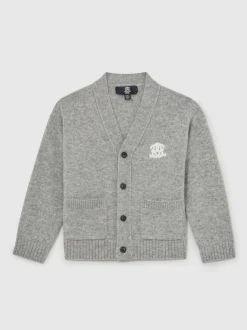 Cardigan décontracté en laine Blend avec Monogram Reiss Norris