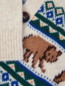 Cardigan Monsoon Bear Fair Isle