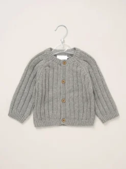Cardigan Rock-A-Bye Baby Boutique gris avec dos brodé