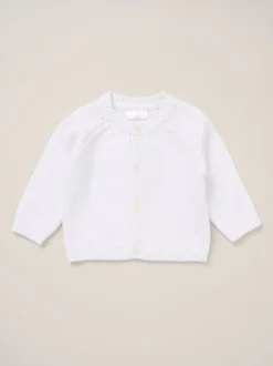 Cardigan Rock-A-Bye Baby Boutique blanc avec dos brodé