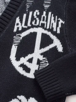 Cardigan smALLSAINTS en maille vieillie à motif graphique