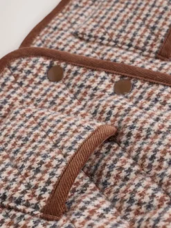 Carreaux Marron Heritage - Veste matelassée à col en velours côtelé pour bébé (0mois2ans)