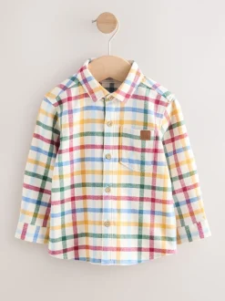 Carreaux vichy écru vif - Chemise Personnage Manches longues (3mois-7ans)