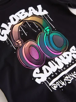 Casque noir - T-shirt graphique Manches courtes Relaxed Fit (3-16yrs)