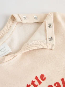 Casse-cœur neutre/rouge - Ensemble Sweat-shirt et Leggings bébé (0mois-2ans)