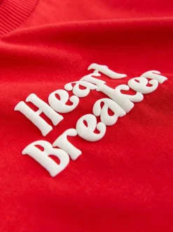 Casse-cœur Rouge - T-shirt de Saint-Valentin à manches courtes (3mois à7ans)