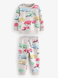 Cath Kidson Rouge/Écru Blanc Cars - Pyjama simple en laine polaire
