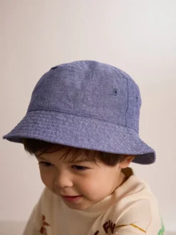 Chambray bleu - Chapeau baquet (3mths-16yrs)