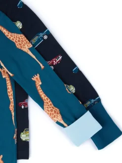Chelsea Peers Ensemble pyjama long imprimé léopard et girafe pour enfant