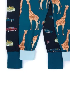 Chelsea Peers Ensemble pyjama long imprimé léopard et girafe pour enfant