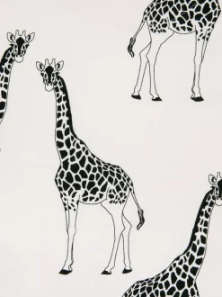 Chelsea Peers pyjama long boutonné à col cubain imprimé girafe en coton pour enfant