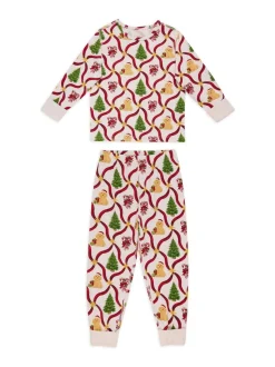 Chelsea Peers pyjama long sapin de Noël et chien