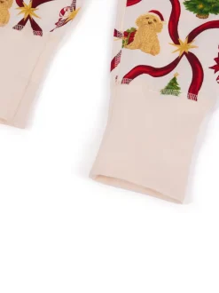 Chelsea Peers pyjama long sapin de Noël et chien