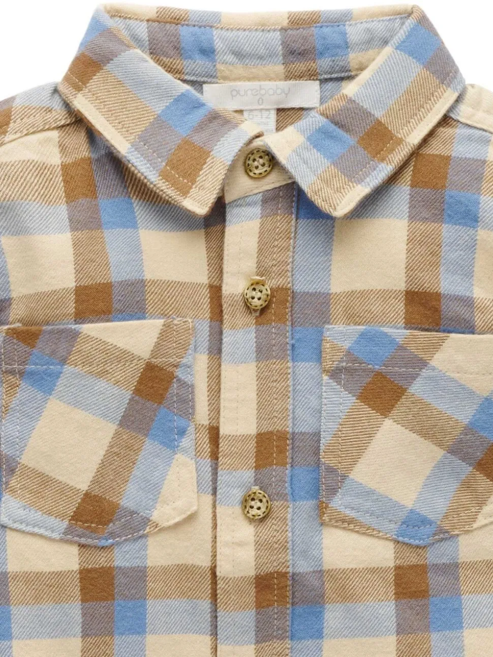 Chemise à carreaux Purebaby