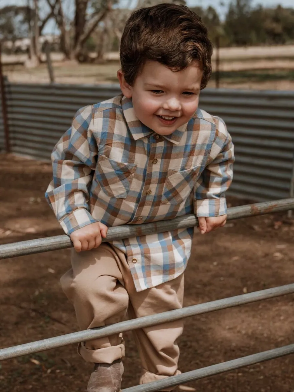 Chemise à carreaux Purebaby