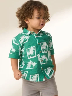 Chemise Angel & Rocket Jamie Mini Palm Print Resort 100% coton