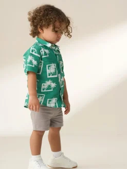 Chemise Angel & Rocket Jamie Mini Palm Print Resort 100% coton