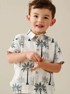 Chemise Angel & Rocket Jamie à manches courtes à Rayure palmier