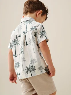 Chemise Angel & Rocket Jamie à manches courtes à Rayure palmier