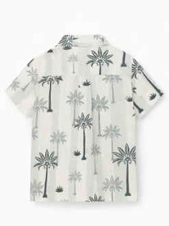 Chemise Angel & Rocket Jamie à manches courtes à Rayure palmier