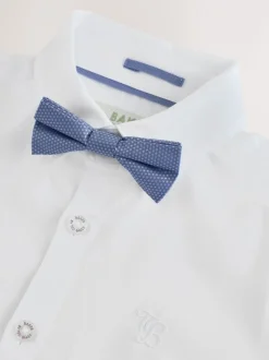 Chemise Baker by Ted Baker blanche à manches longues avec Nœud Cravate