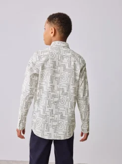 Chemise blanche Baker by Ted Baker imprimée sur l’ensemble