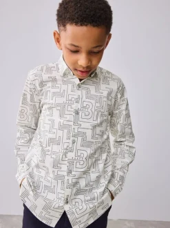 Chemise blanche Baker by Ted Baker imprimée sur l’ensemble