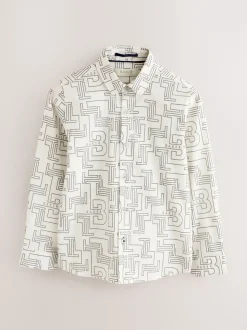 Chemise blanche Baker by Ted Baker imprimée sur l’ensemble