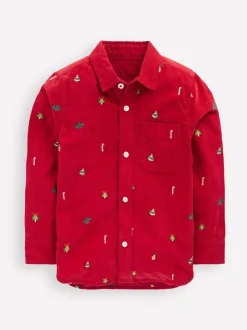 Chemise Boden en velours côtelé brodé