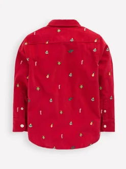 Chemise Boden en velours côtelé brodé