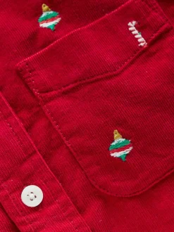 Chemise Boden en velours côtelé brodé