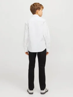 Chemise JACK & JONES Junior stretch à manches longues blanche
