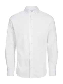 Chemise JACK & JONES Junior stretch à manches longues blanche