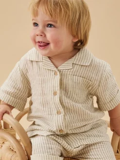 Chemise MORI à rayures 100% coton en mousseline