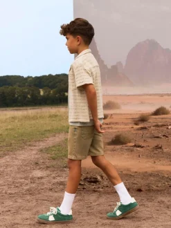 Chemise Name It en coton au crochet boutonnée à col cubain