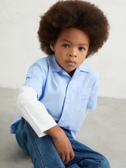 Chemise Reiss Grayson Motor Cars en coton à deux manches